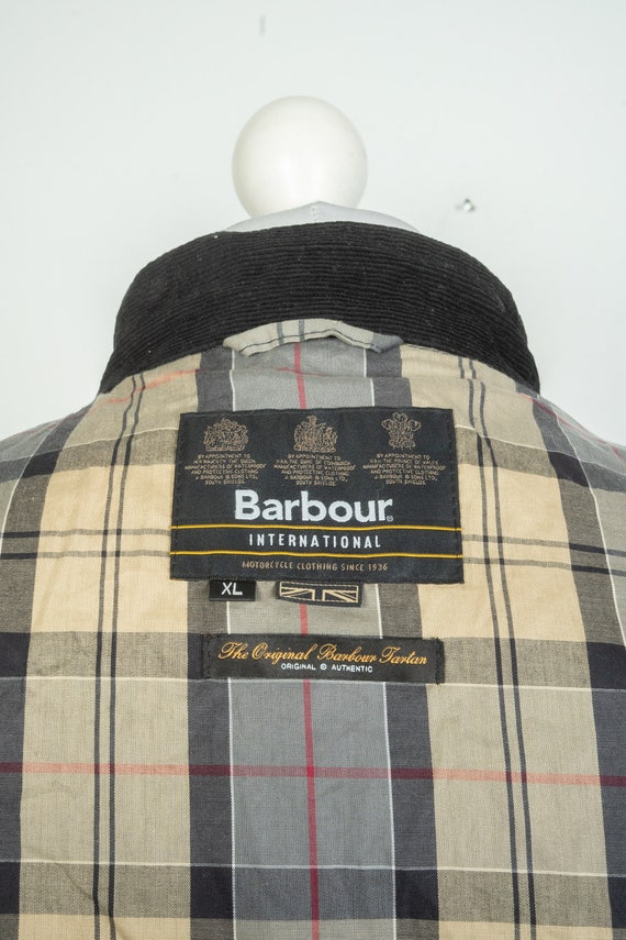 Mens Barbour International Ouston Wax Cotton Blac… - image 8