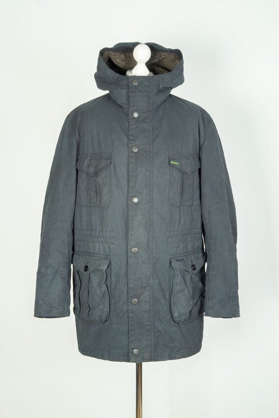 Men's Barbour International Oakum Wax Warm Navy B… - image 2