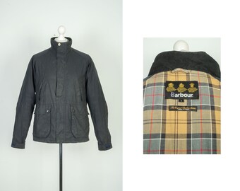 RARE Barbour Men's Vintage Beacon Jacket Black L C42/107 Cm