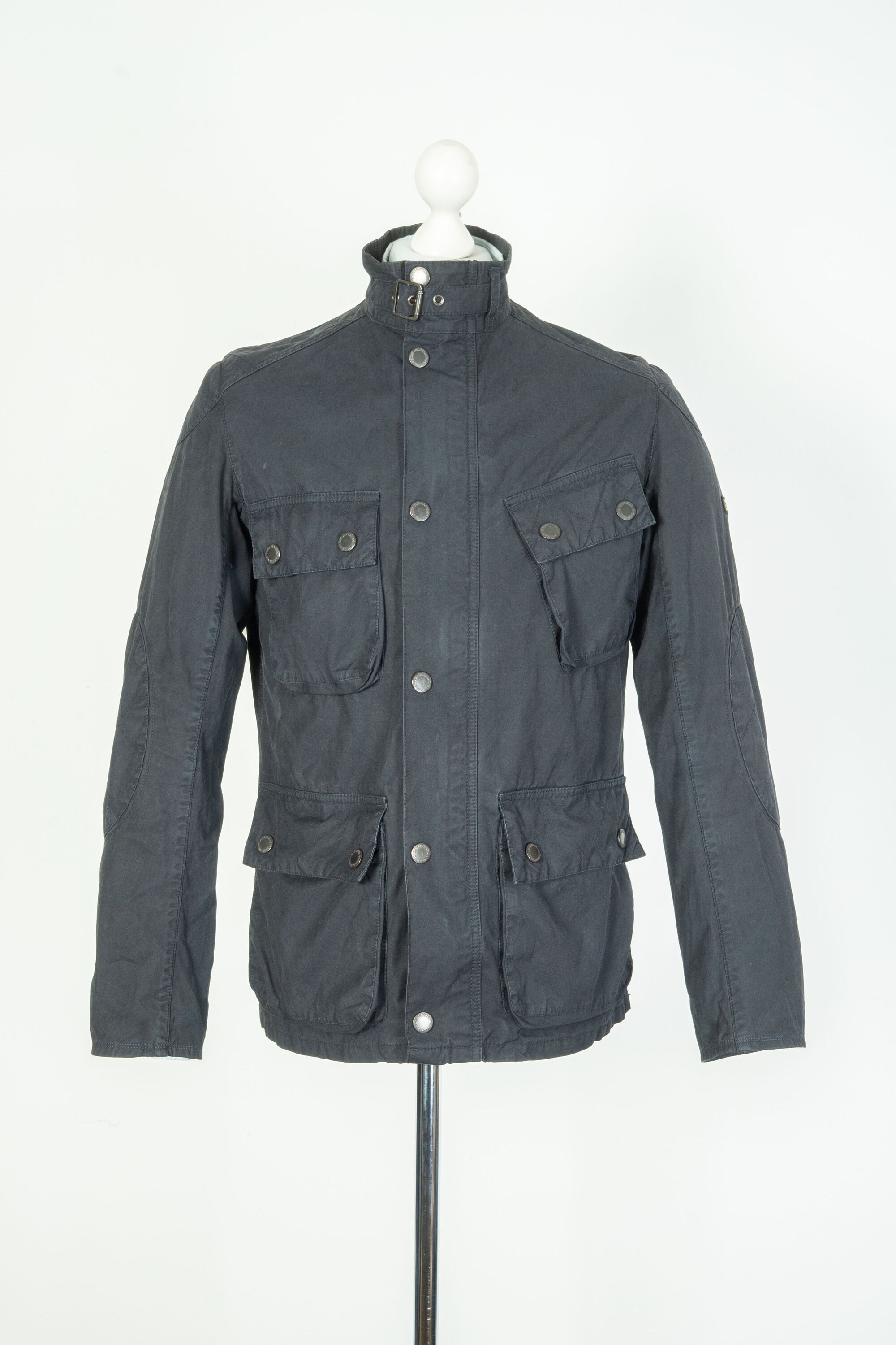 Navy blue barbour jacket mens sale