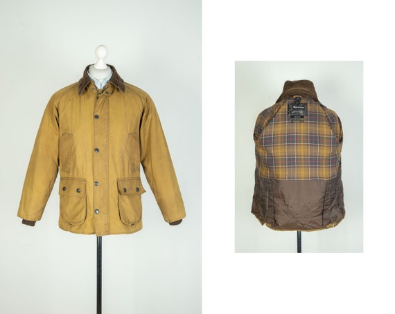 Mens Vintage Barbour Bedale Wax Cotton Brown Jack… - image 1