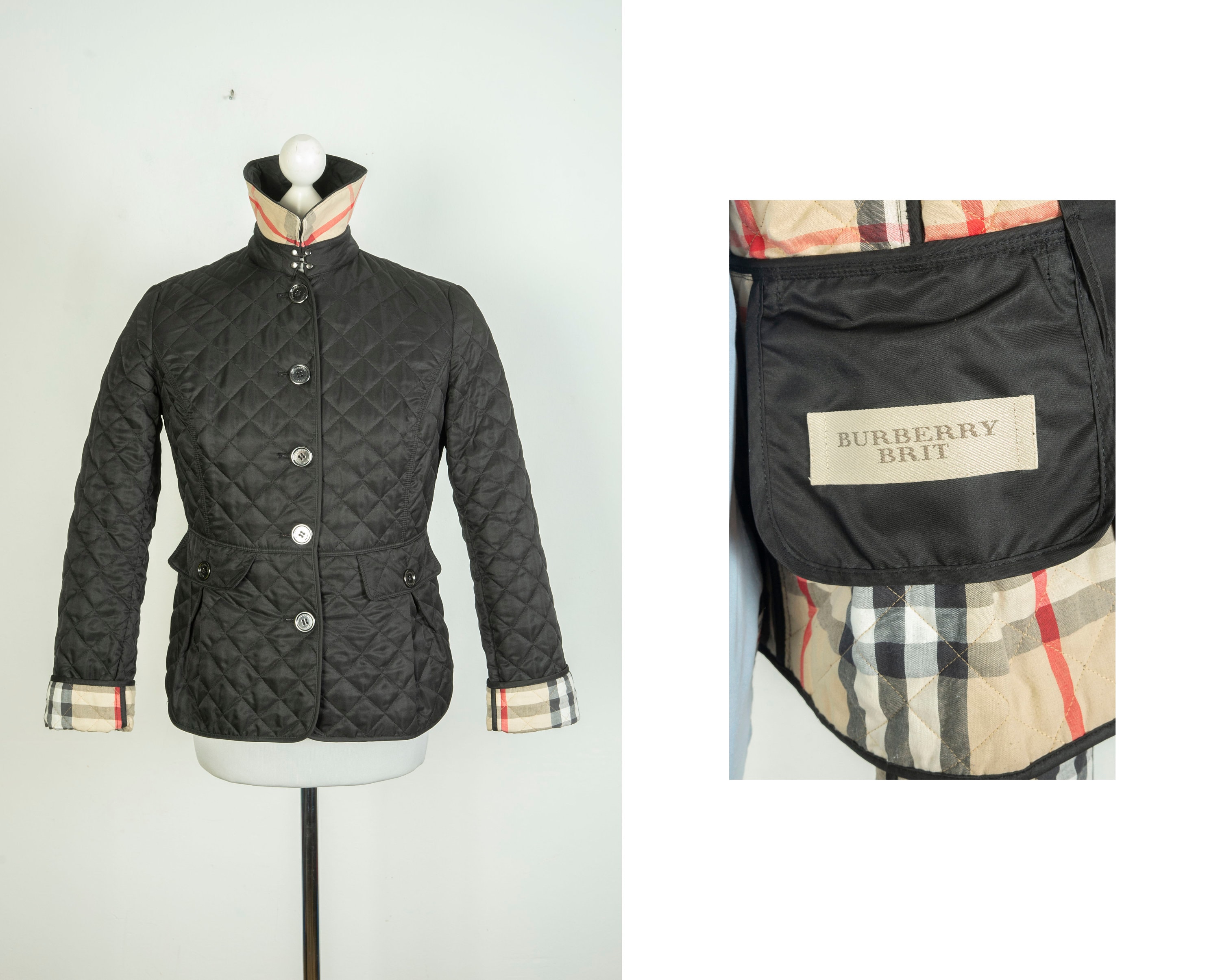 Burberry Quilt Jacket Etsy