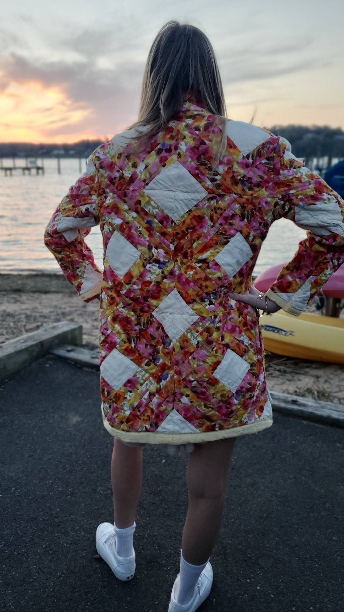 Quilt Jacket / Quilt Coat/ Jacket made from Vintage Quilt / Etsy