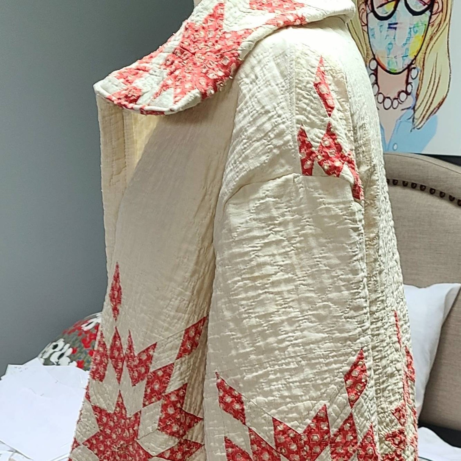 Quilt Jacket / Quilt Coat/ Jacket made from Vintage Quilt / Etsy