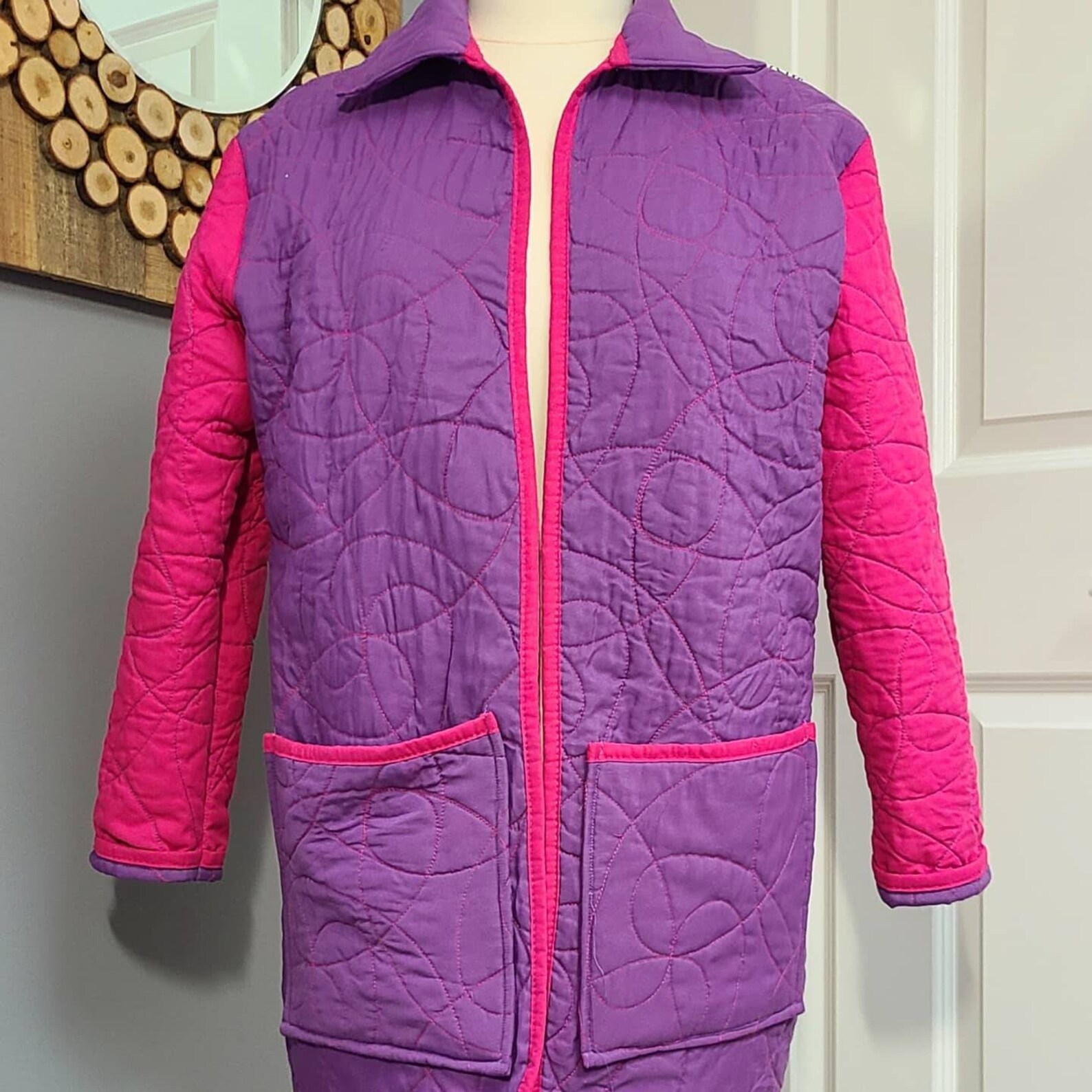 Quilt Coat/ Quilted Coat / Coat/ Purple Coat / Quilt Jacket / Etsy