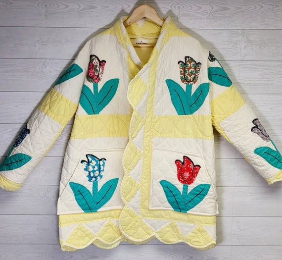Quilt Jacket / Quilt Coat/ Jacket Made From Vintage Quilt / Etsy