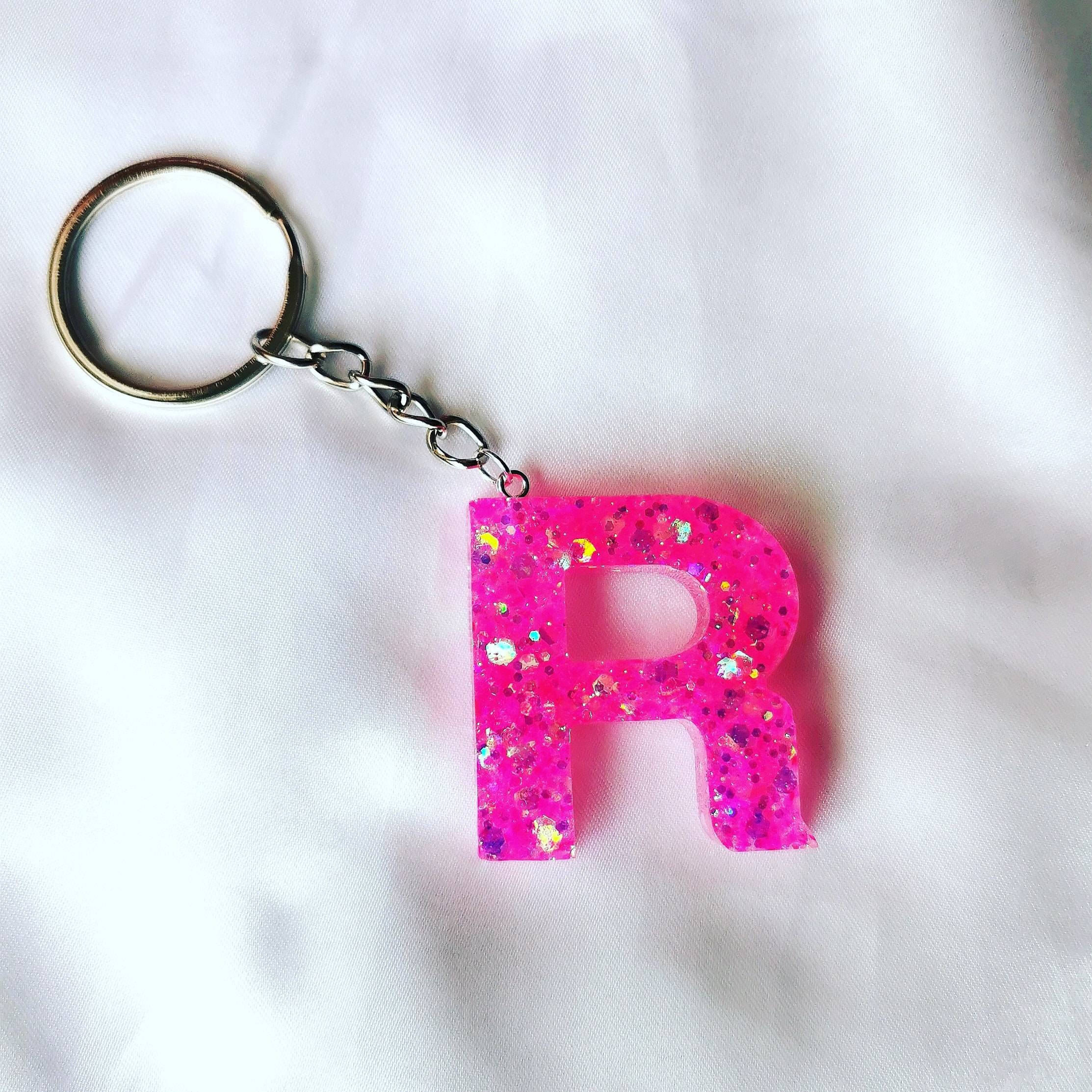 Initial R keyring/key chain/bag charm Etsy