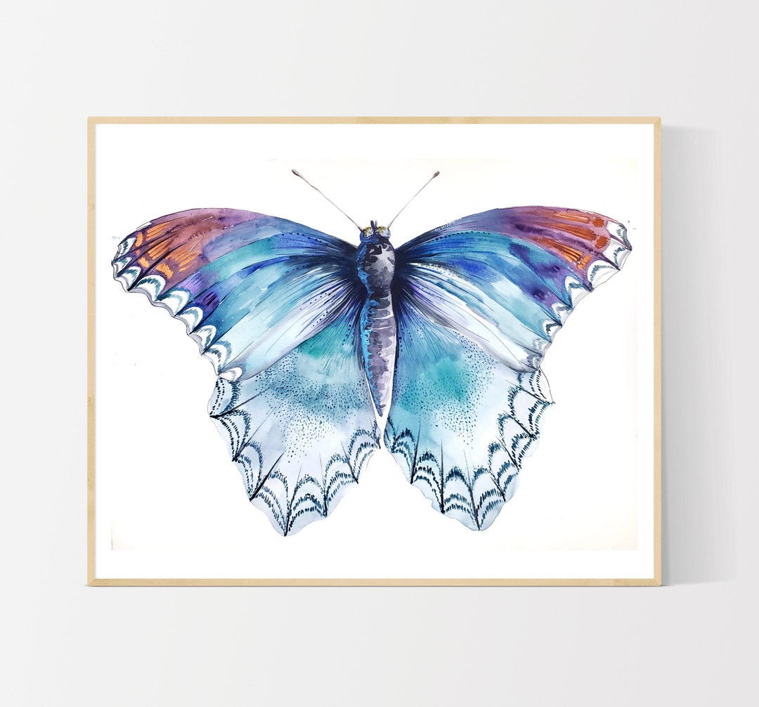 Red Spotted Purple Butterfly in Watercolor - Giclee Bird Art Print ...