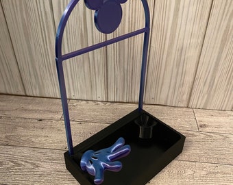 Metallic Purple Blue Mickey Jewelry Organizer Earring Hanger Set