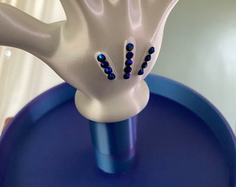 Rhinestoned Metallic Mickey Hand Jewelry Tree Catch Dish