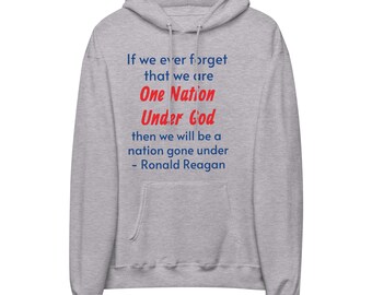 One Nation Under God fleece hoodie