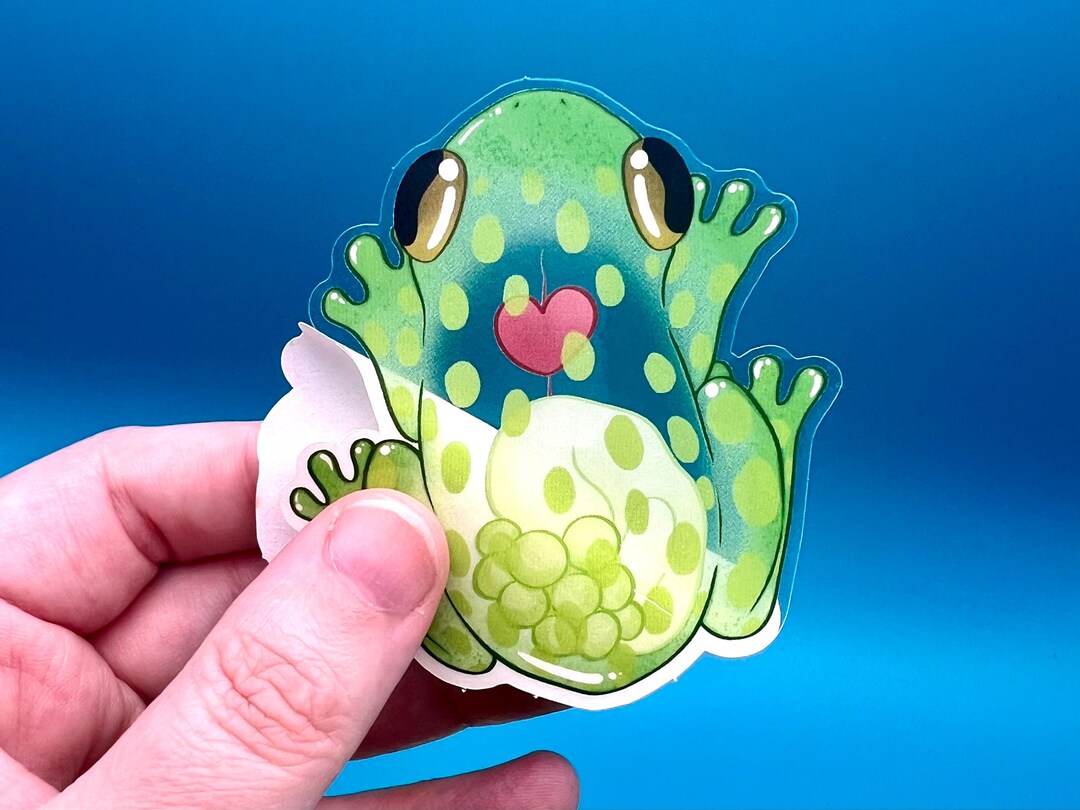 Glass Frog Clear Die Cut Vinyl Sticker for Water Bottles Journals ...