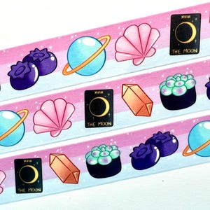Witchy items washi tape | stationery decorative bujo bullet journal planner craft supplies paper kawaii cute spiritual tarot space plants