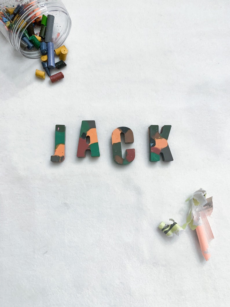 Kids Personalized Name Crayons Kids Birthday Crayons Learn To Spell Handmade Multicolor Crayons SEO Letter Recognition Party Favors