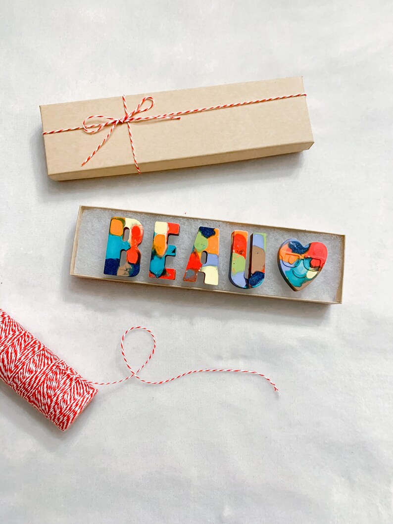 Kids Personalized Name Crayons Kids Birthday Crayons Learn To Spell Handmade Multicolor Crayons SEO Letter Recognition Party Favors