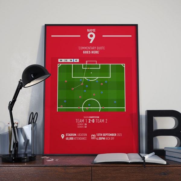 Custom Football Goal Print / Poster - ANY GOAL