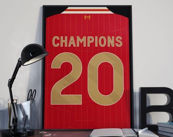 Liverpool Champions 24-25 | Home Kit Print | Poster