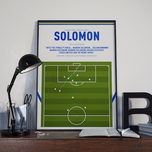 Manor Solomon Goal – Plymouth vs LEEDS UNITED – 24/25 Championship - Poster - Print - Leeds Champions