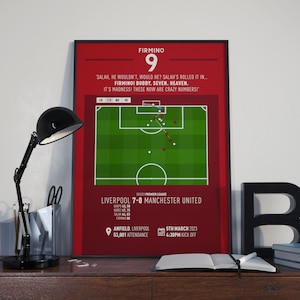 Roberto Firmino | Emotional Goal In 7-0 Win (LIVERPOOL 7-0 MAN UTD) Goal Print | Poster