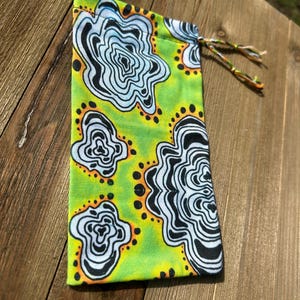 RTS OOAK Mango-ing Insane tarot card drawstring pouch original fabric witches and wanderers psychedelic hand drawn design