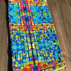 RTS OOAK Disco Dreamscape III tarot card drawstring pouch original fabric witches and wanderers psychedelic oil slick psyvortex holographic