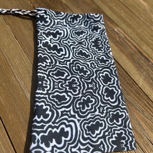 RTS OOAK Amoeba tarot card drawstring pouch original fabric witches and wanderers psychedelic hand drawn psyvortex design