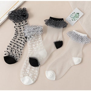 Lace Ruffle Ankle Socks / Ankle Socks / Korean Style Socks image 2