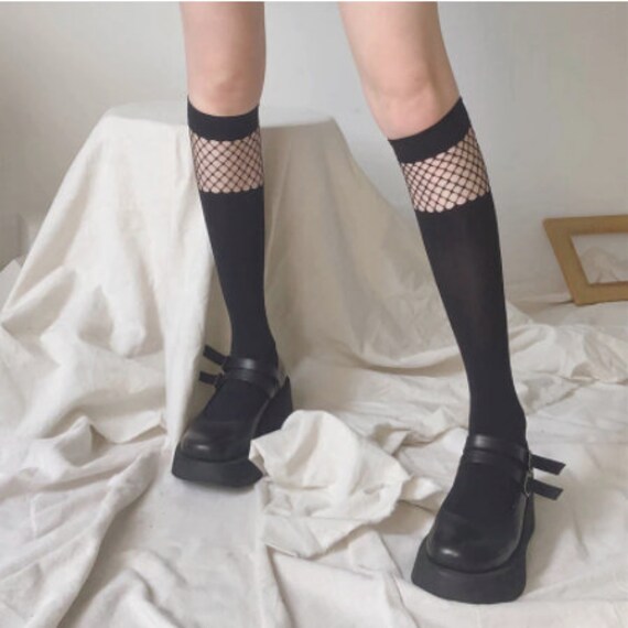 Mesh knee 2025 high socks