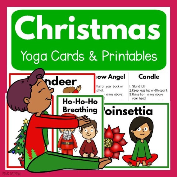 Free Printable Christmas Yoga Cards