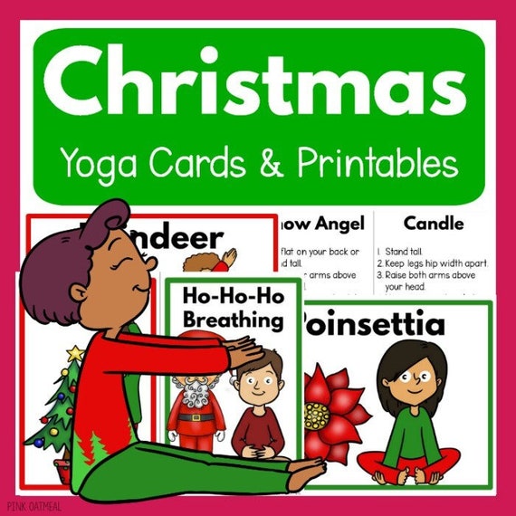 Christmas Yoga Cards And Printables Etsy Christmas Yoga Cards And Printables Etsy