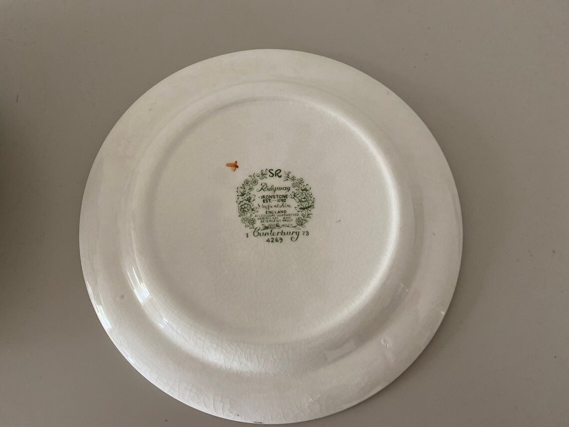 8x Ridgway Ironstone 1792 Staffordshire England Etsy