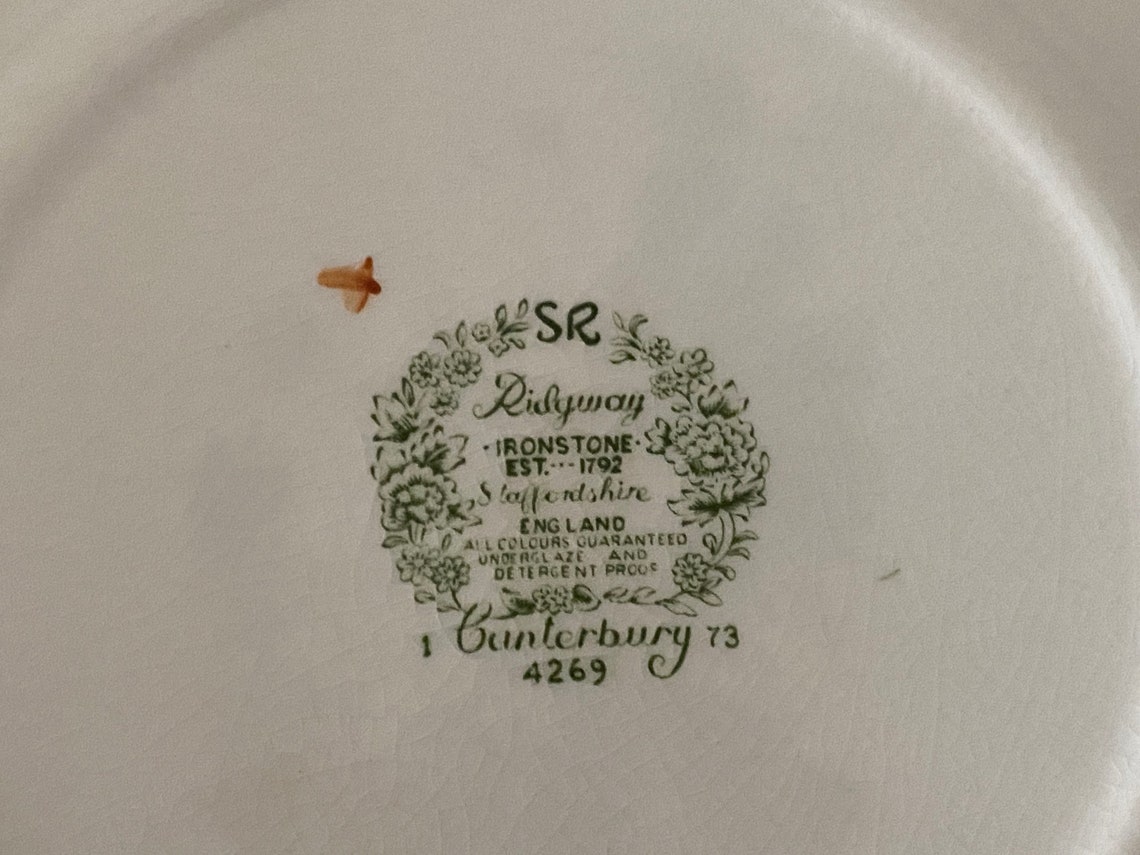 8x Ridgway Ironstone est. 1792 Staffordshire England Etsy