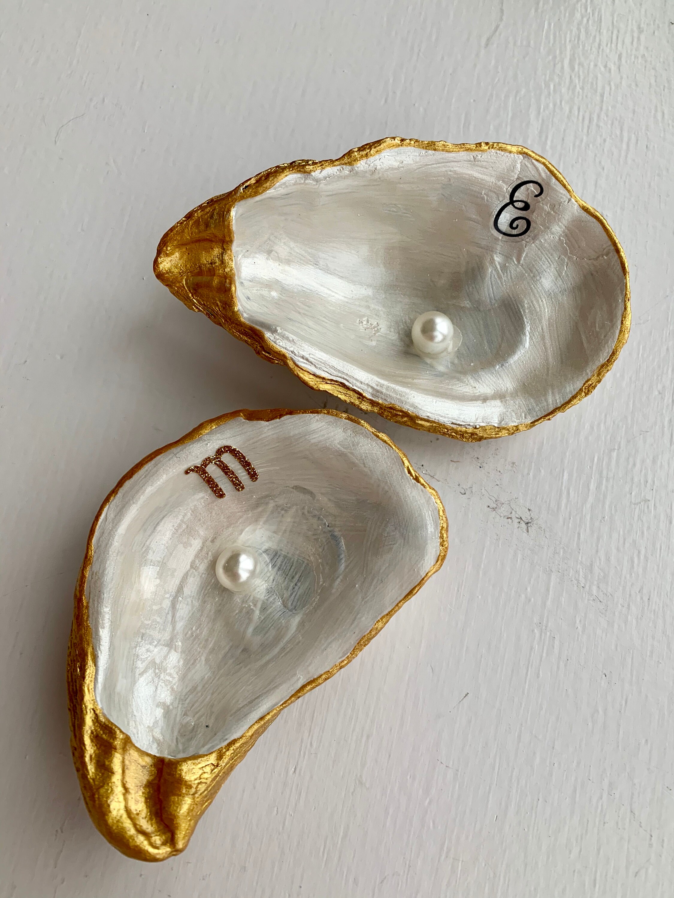PEARLSONALIZED Oyster Ring Dish Etsy