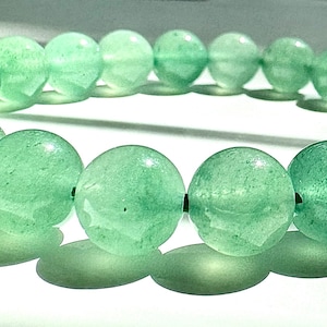 Green aventurine natural crystal bracelet, 8mm