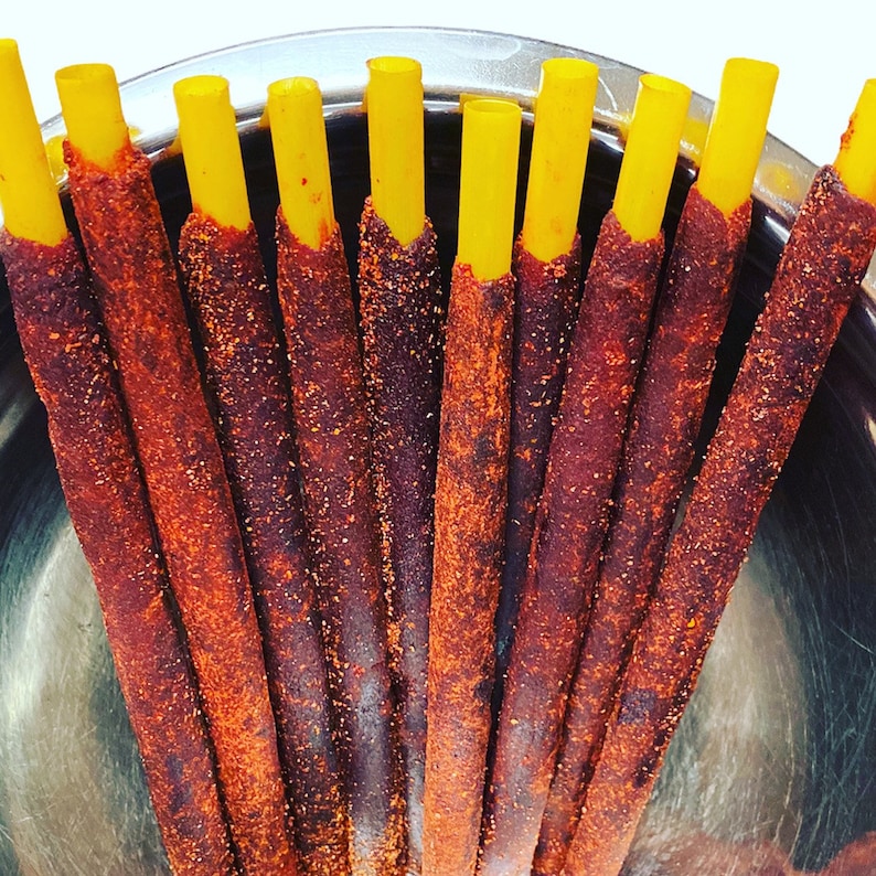 Banderitas Tamarind Candy Stick Spicy Straws Michelada Etsy