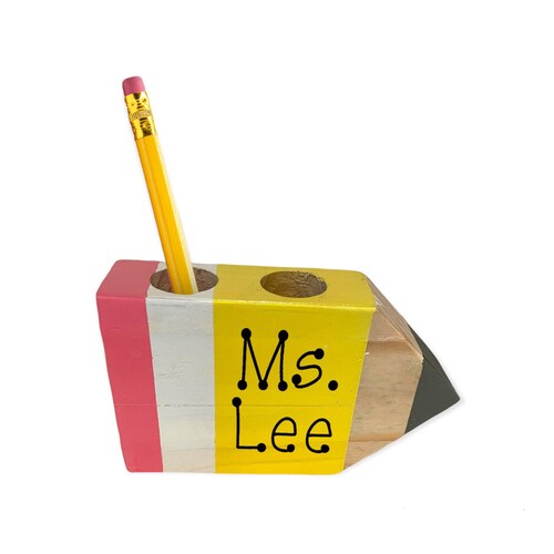 Custom Pen Holder Teacher Gift Classroom Decor Desk Etsy