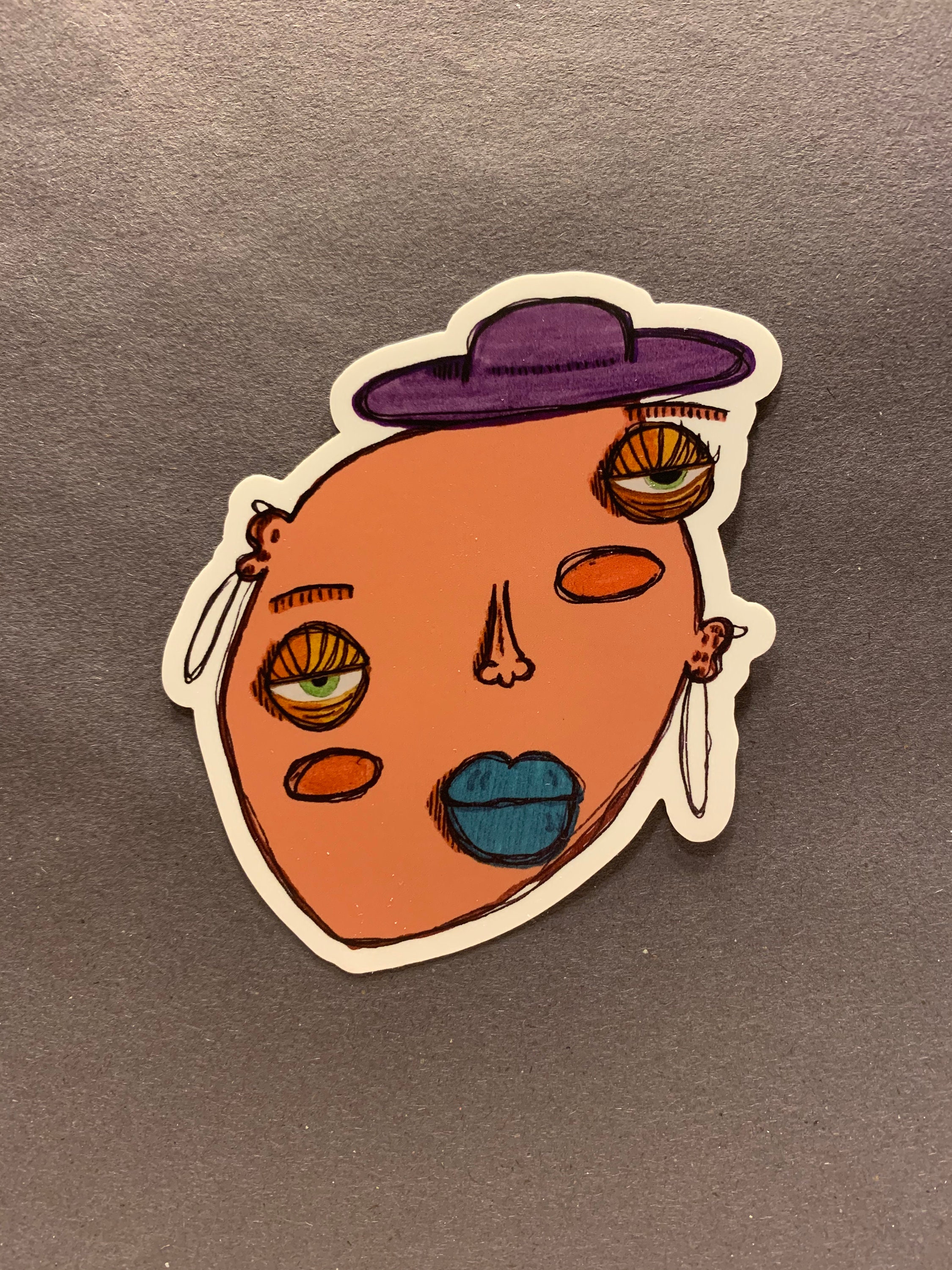 Lilith Hand Drawn Die Cut Sticker Etsy