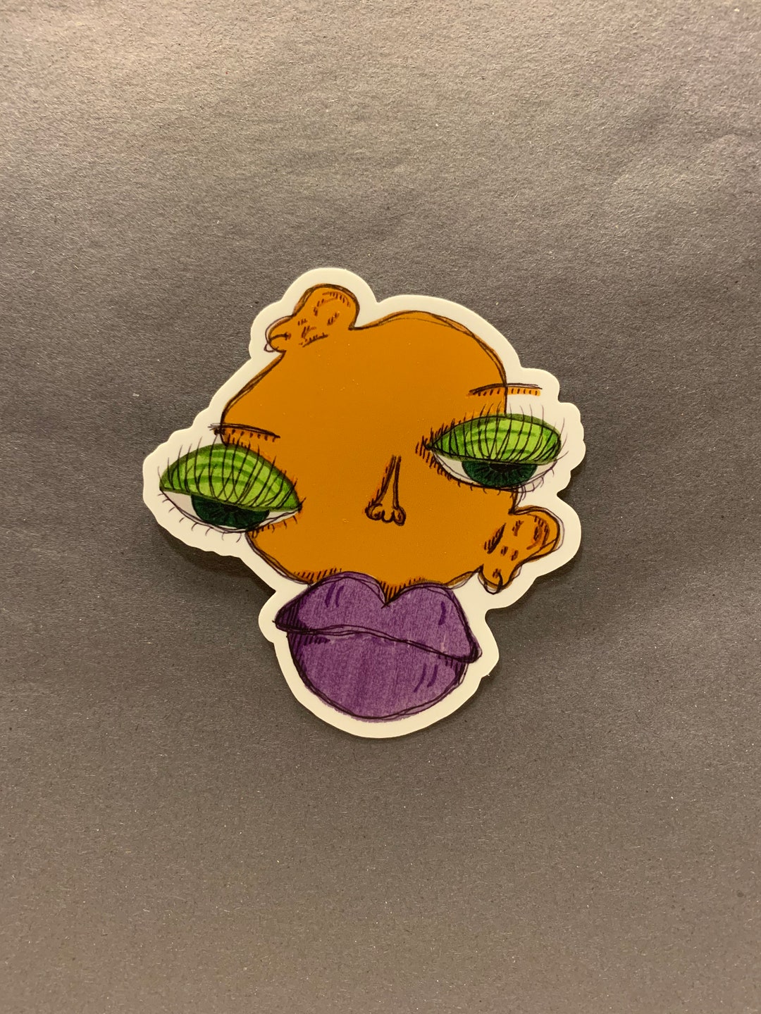 Edna - Hand Drawn Die Cut Sticker - Etsy