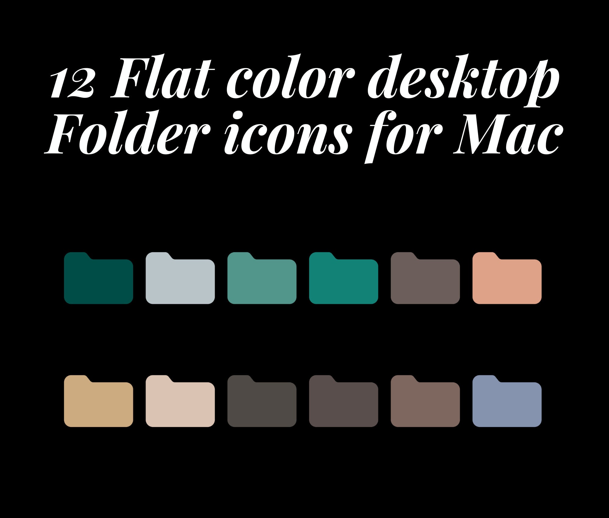 MacBook Folder Icons Desktop Icons INSTANT DOWNLOAD | Etsy