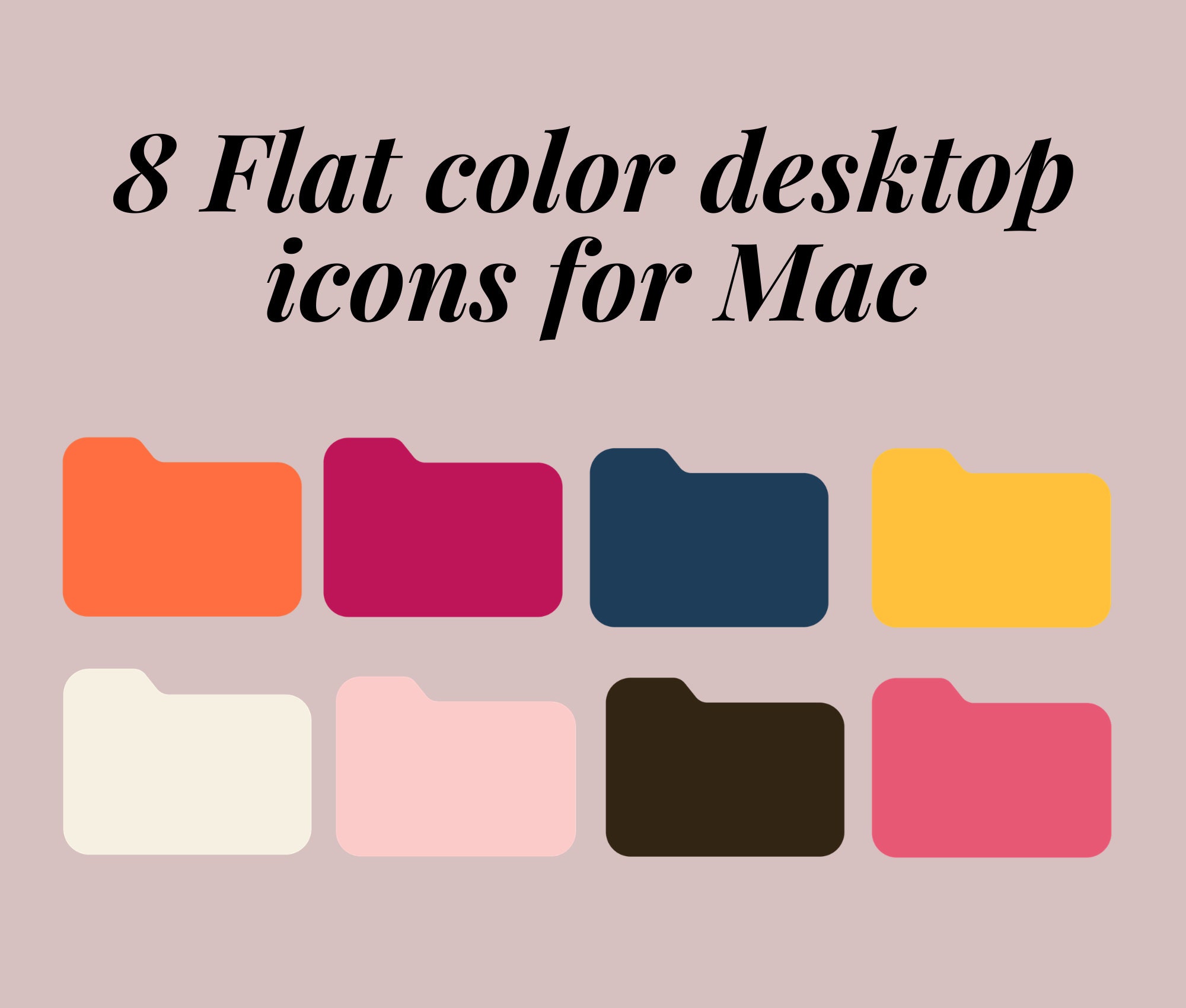 MacBook Folder Icons Desktop Icons INSTANT DOWNLOAD Etsy