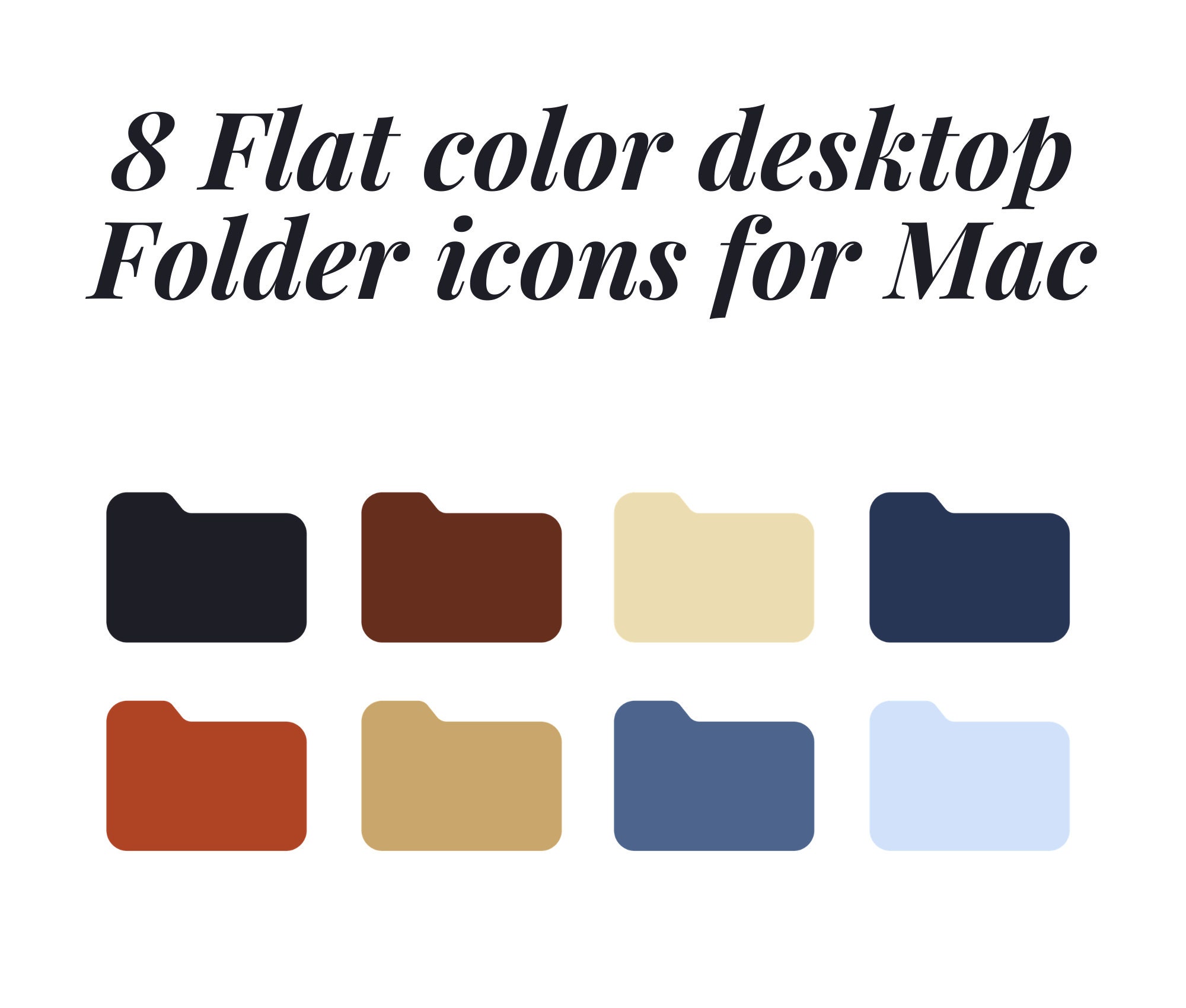 MacBook Folder Icons Desktop Icons INSTANT DOWNLOAD | Etsy