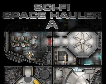 Transportador espacial de ciencia ficción