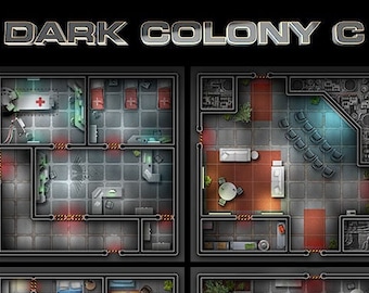 Dark Colony C: Fichas del mapa de batalla
