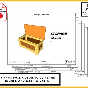 PLANS for Storage Chest Blankets Towels DIY Woodwork Project for the Home image 4