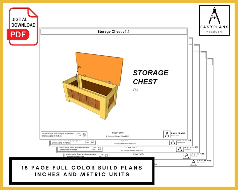 PLANS for Storage Chest Blankets Towels DIY Woodwork Project for the Home image 4