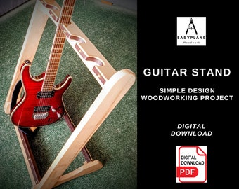 PLANS for Guitar Stand DIY Woodworking Project for the Home or Studio