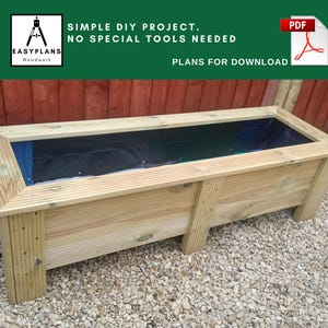 Raised Bed Planter Plans: DIY Decking Board Garden (PDF Pattern)