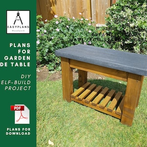 DIY Patio Side Table Plans: Weatherproof Concrete Top (PDF Download)