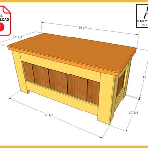 PLANS for Storage Chest Blankets Towels DIY Woodwork Project for the Home image 5