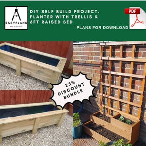 Raised Garden Bed & Trellis Planter DIY Plans (PDF Download)